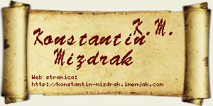 Konstantin Mizdrak vizit kartica